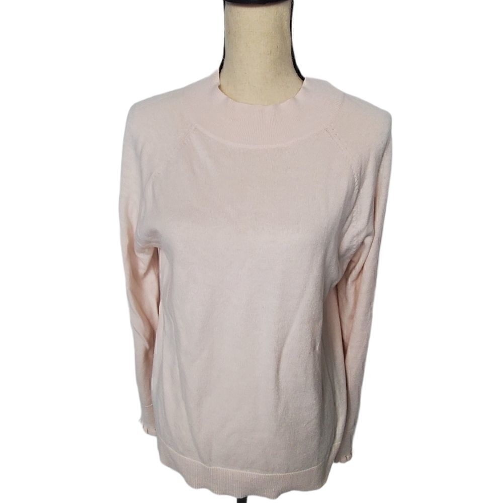 Loft Pink Ruffled Sleeve Sweater